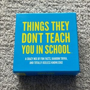 Things They Don't Teach You in School Trivia Game - Blue